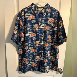 RedHead Casual Button Down Shirt Blue and Orange